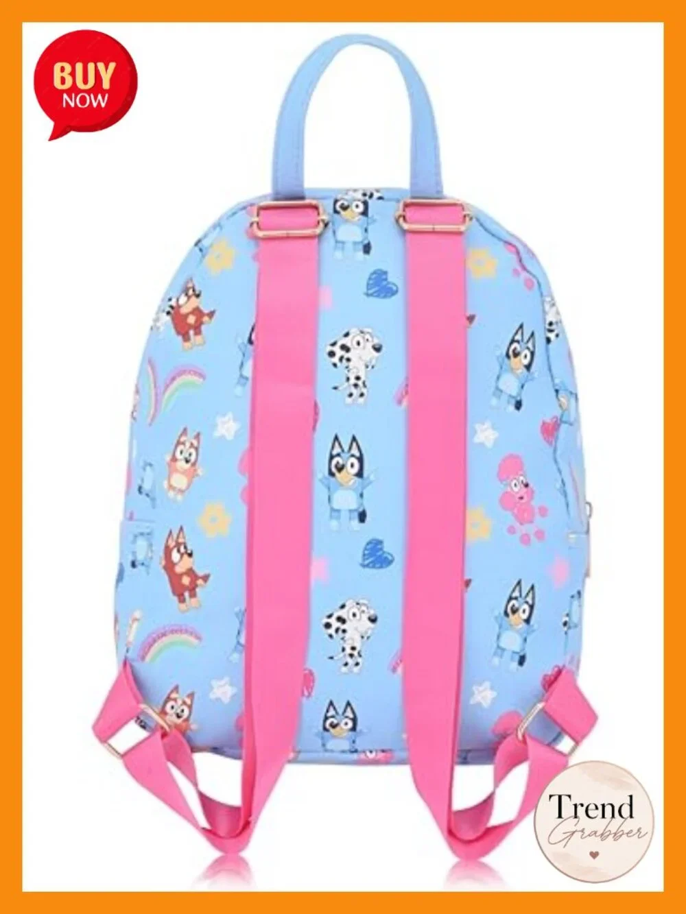 Officially Licensed Bluey Mini Backpack PU Leather Adjustable Straps Cute Purse